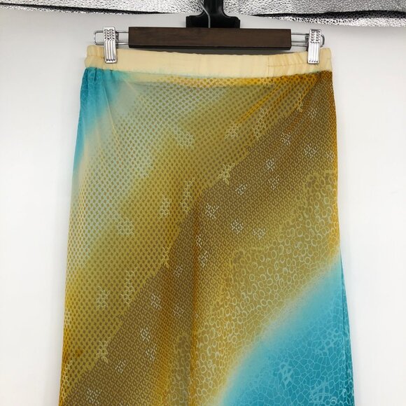 Yellow & Blue Ombre Mermaidcore Maxi Skirt size ~L - Picture 7 of 12